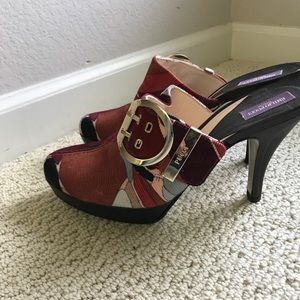 Emilio Pucci corduroy mules